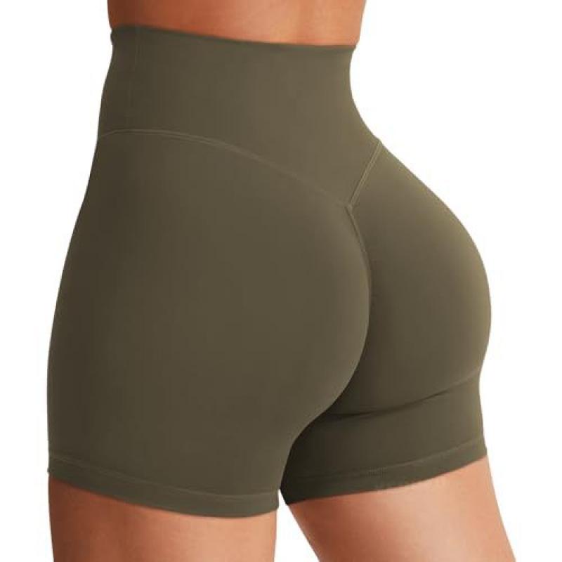 Hohe Taille Po-Hebende Schnelltrocknende Yoga-Shorts