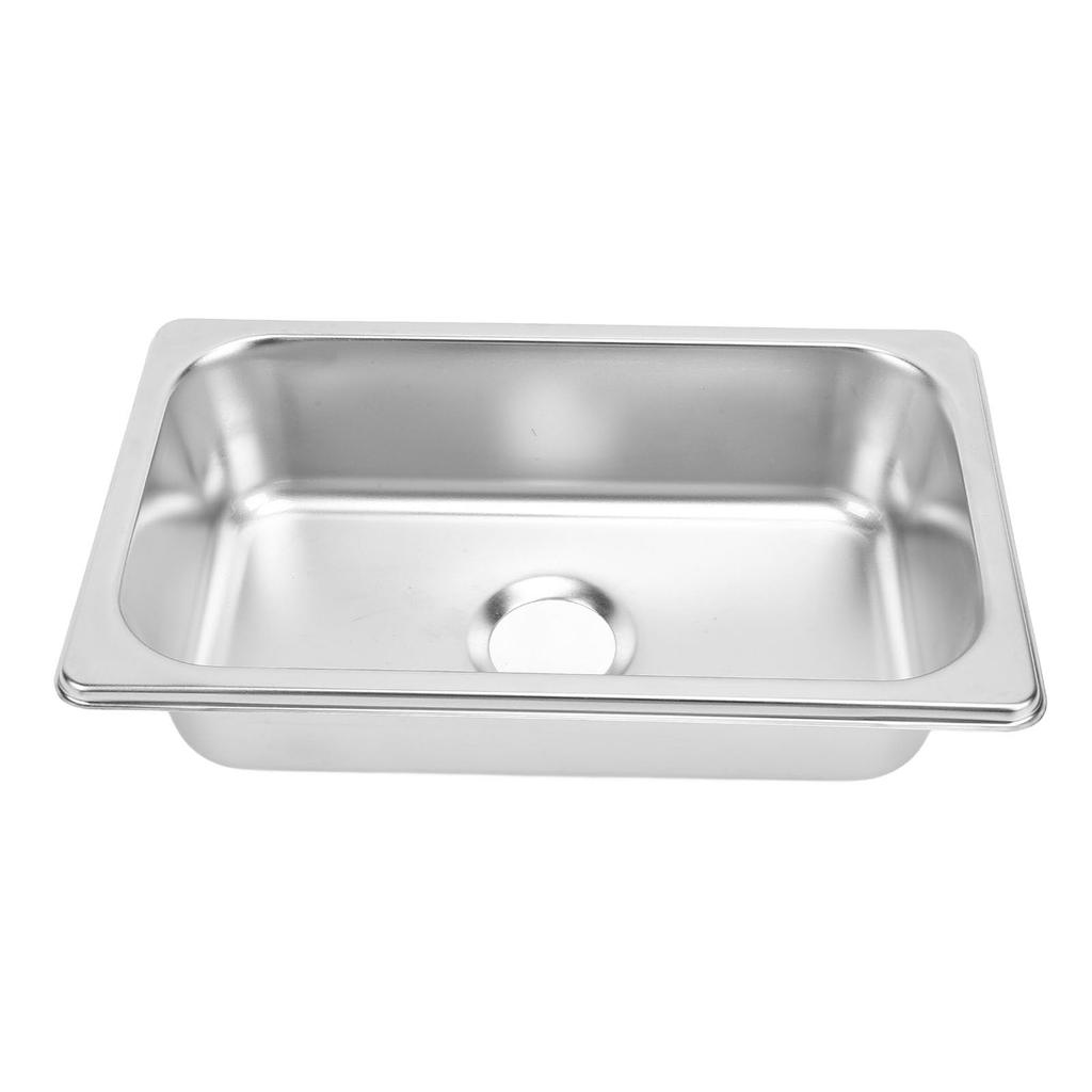 RV 304 Stainless Steel Sink, Rectangular Hand Wash Sink for Kitchen, Boat, Caravan, or Yacht, with 40mm Drain (Polished Drawing GR-1465)
