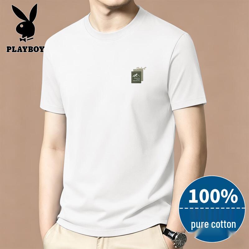 PLAYBOY Men s Short Sleeve Cotton T-Shirt 2XL