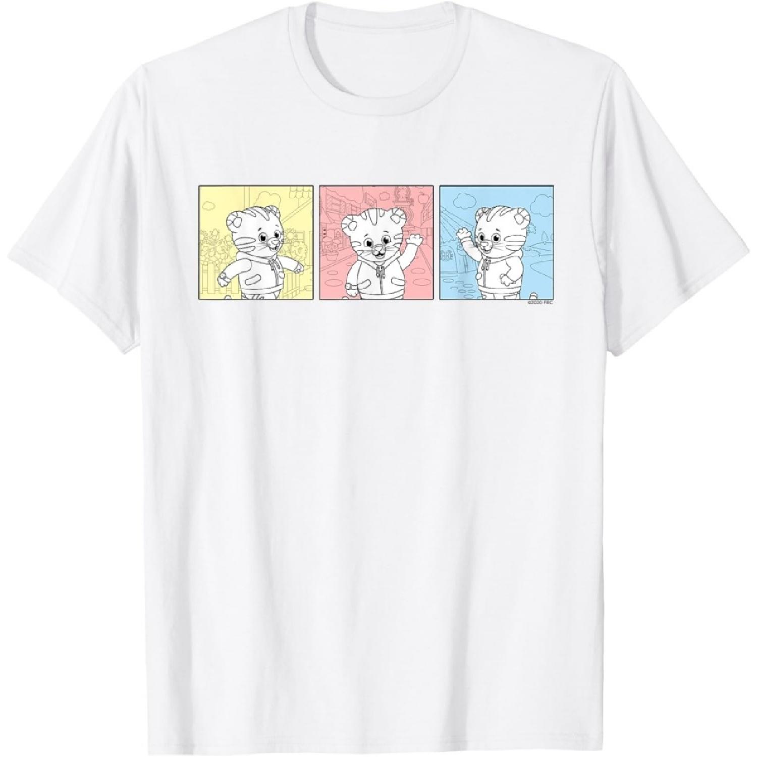 Daniel Tiger s Neighborhood_ Daniel s Comic Book T-Shirt XXXXXL белый