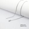 60pcs 1.5mm-4mm Width 40-60cm Length Stainless Steel Necklace Chain Pendant Hang Charms Women Jewelry Making DIY Accessories