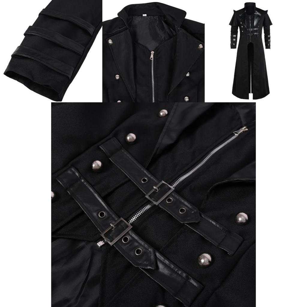 Medieval Renaissance Punk Coat For Stage Performances And Photography