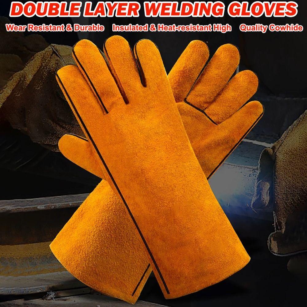 Heat-proof Soldering Gloves Cowhide Welding Gloves New Labor Gloves