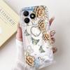 For Realme C61 RMX3939 RMX3930 C63 RMX3939 Case For Realme C63 Cover Luxury Fashion Flower Kawaii Girl Cute Cat Shockproof Shell