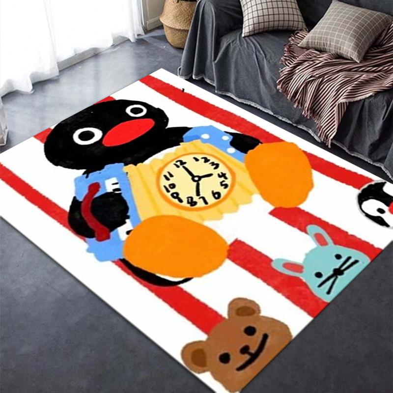 2025 Neuer PINGU Teppich für Wohnzimmer, Schlafzimmer, Zuhause, Sofadekoration, Kinderspiel, Rutschfeste Bodenmatte