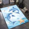 3D Printing Two Dolphins Cartoon Print Carpet for Bedroom Living Room Bedside Floor Mat Modern Home Decor Area Rug Luxury Gift