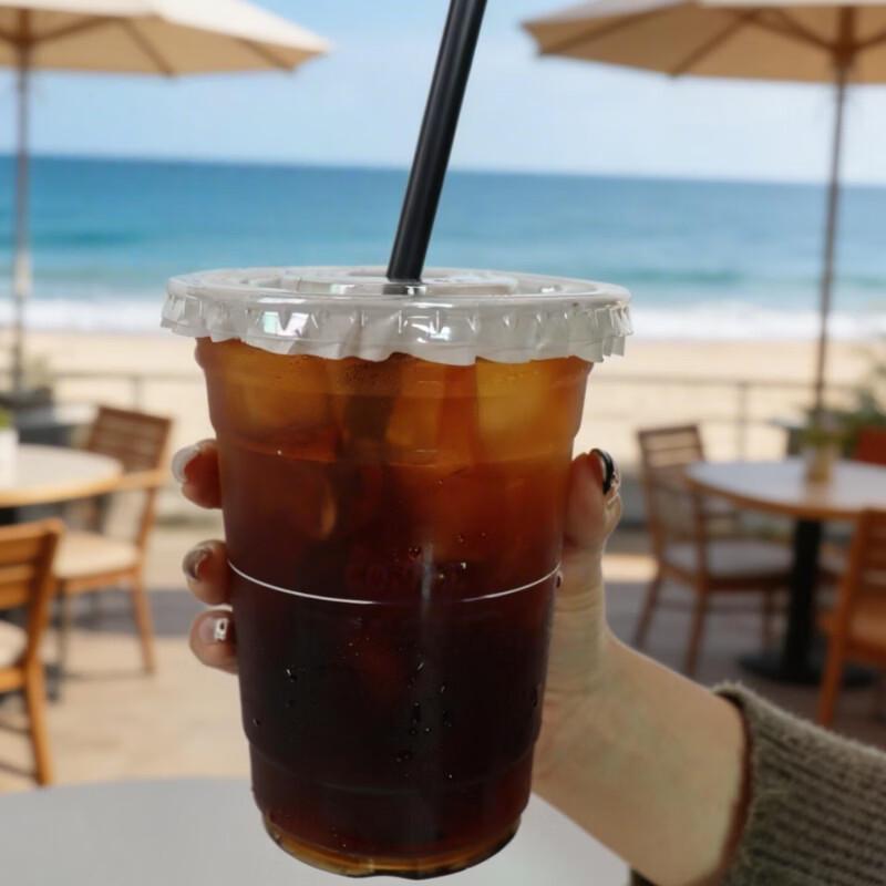 Zhenshan Disposable Cold Drink Coffee Cups with Flat Lids