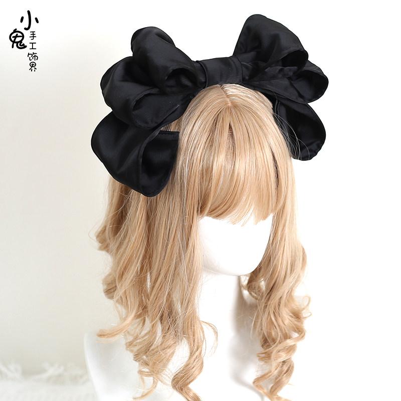 Japanese Doll Lolita Headband Lo Headgear Headbands for Women Satin Lolita Big Bow KC