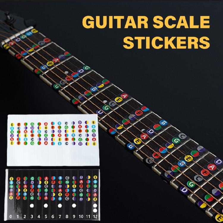 Guitar Fret Stickers Beginner Learning Fretboard Stickers Guitar Note Stickers Chord Stickers Fret Map Sticker for Kids