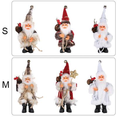 Christmas Scene Decoration Santa Claus Doll Christmas Tree Ornament New Year Home Decoration for Kids Gift Noel Doll