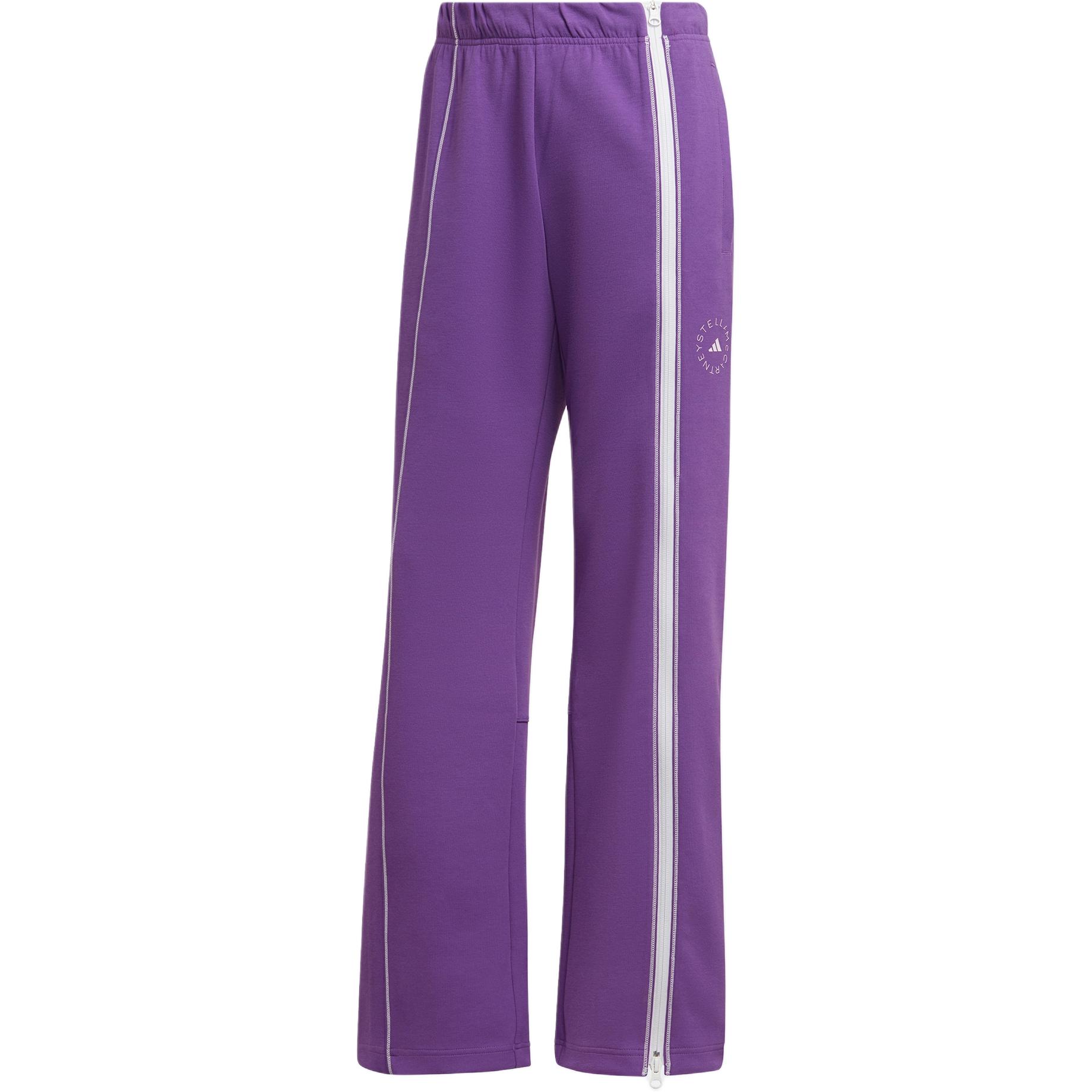 

adidas by Stella McCartney Women s Side-Zip Wide-Leg Pants Violet HT0087 XXL