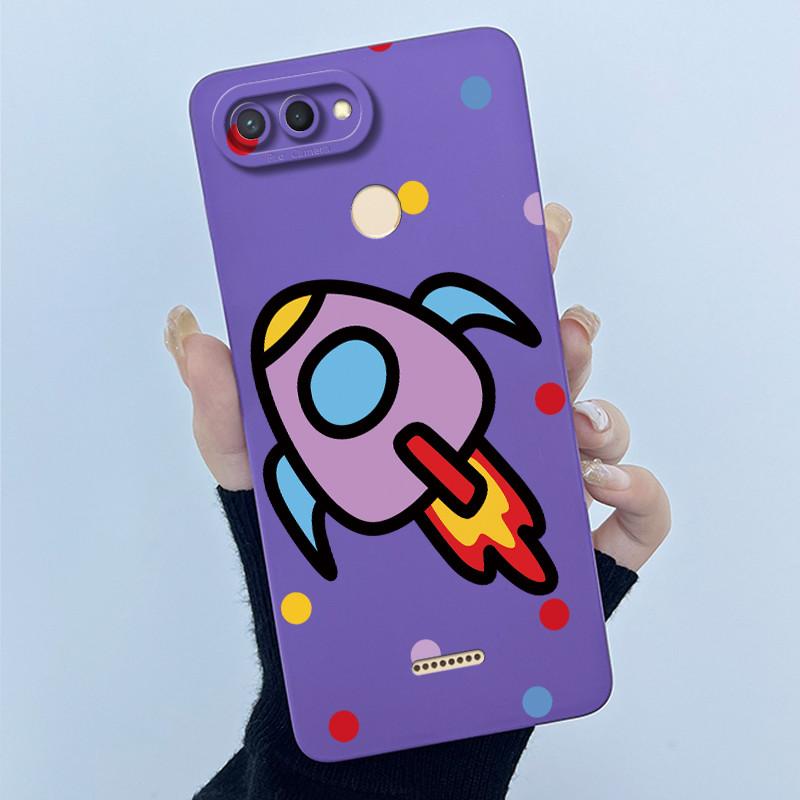 For Xiaomi Redmi 6 5 Plus 5A 4A 4X Case Advanced Sense Pretty Cartoon Flower Liquid Silicone Soft TPU Protective Back Cover Capa