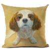 New Cartoon Cotton Linen Cute Dog Printing Pillow Case Home Decorative Pillowcase Cover