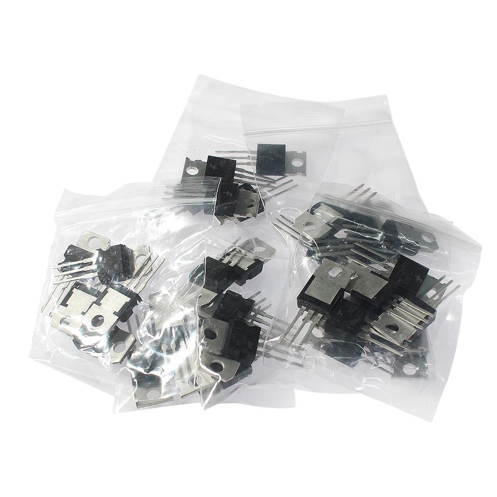 35 Stück Transistor-Kit TO-220 TIP31C TIP32C TIP41C TIP42C TIP122 TIP127 TIP142 PNP NPN Transistoren Set
