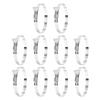 PATIKIL 3-3/4" Stainless Steel Hose Clamp, 10pcs 84-108mm (3.4"-4.3") Adjustable Thumb Screw Key Type