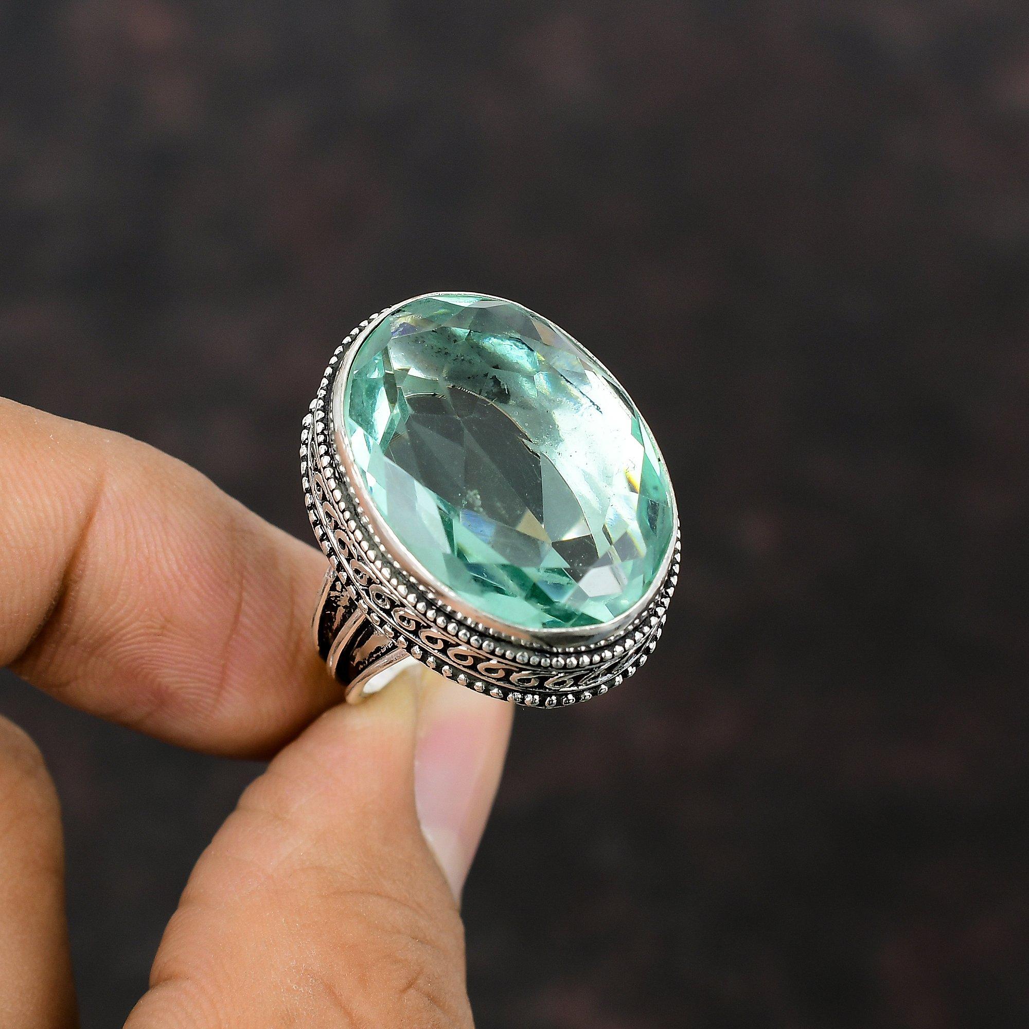 

Кольцо с граненым апатитом, кольцо ручной работы, новейший дизайн, кольцо из стерлингового серебра 925 пробы, винтажное ювелирное изделие, кольцо с драгоценным камнем, подарок для жены, доступны в размерах кольца Adjustable