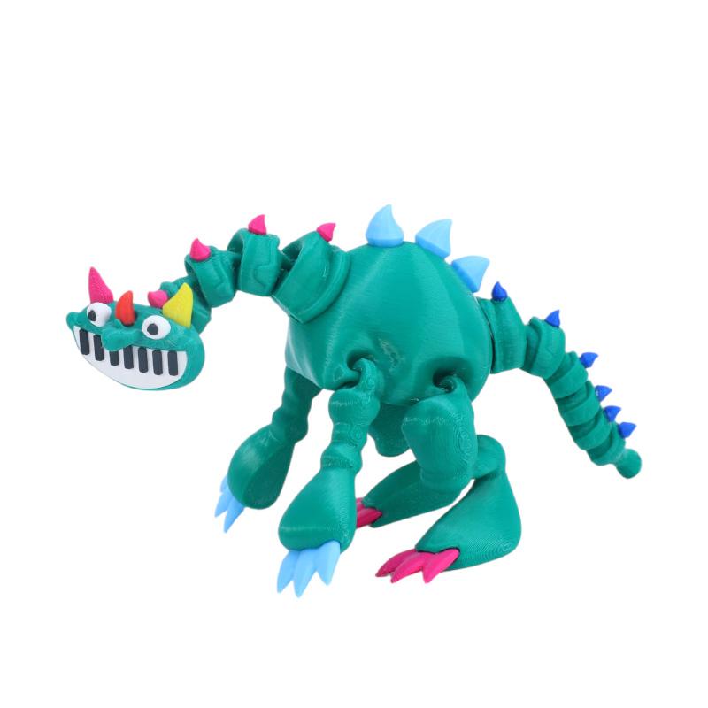 3D Printed Articulated Long Limbs Monster Figure with Big Mouth Movable Joints Collectible Model Horror Style Desktop Decoration