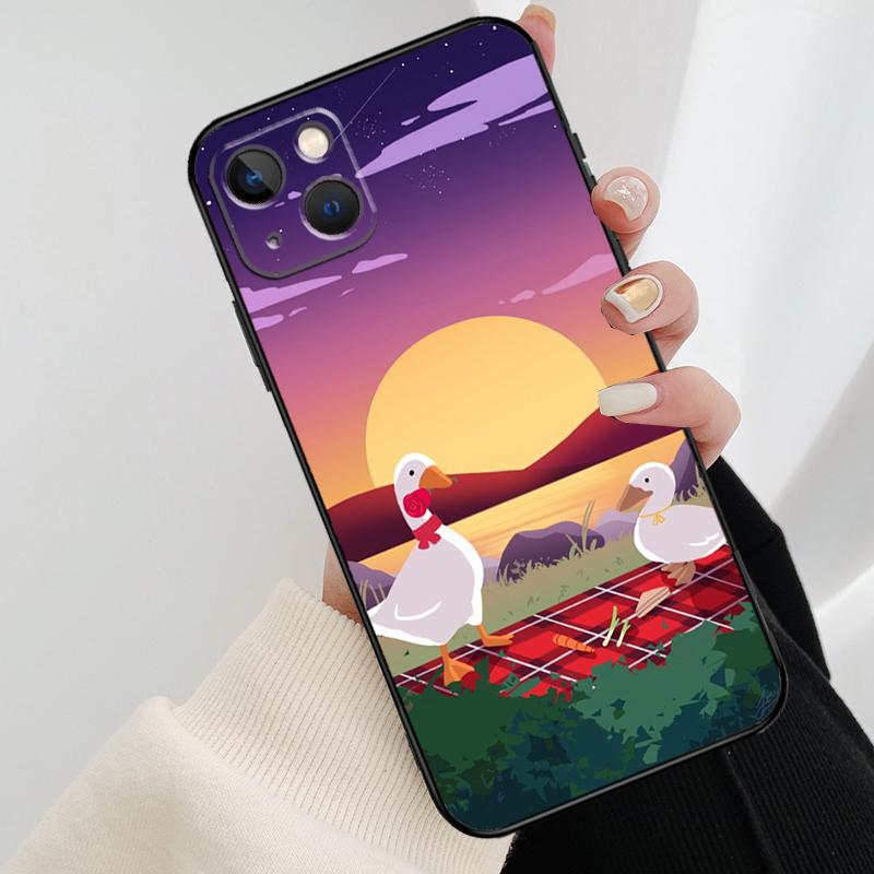 Cartoon Funny Goose Phone Case For iPhone 17 Pro Max 14 13 12 11 15 16 Pro Max mini 16 15 Plus 16e 17 Air Cover