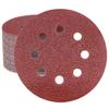 Hot-Selling 5" Aluminum Oxide Sandpaper, 8-Hole, 125mm, Red Backing Sanding Discs Set