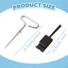 4 Ice Shelter Anchors, Heavy Duty Metal Tent Pegs, with Power Drill Adapter