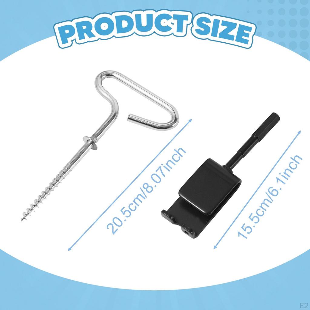 4 Ice Shelter Anchors, Heavy Duty Metal Tent Pegs, with Power Drill Adapter