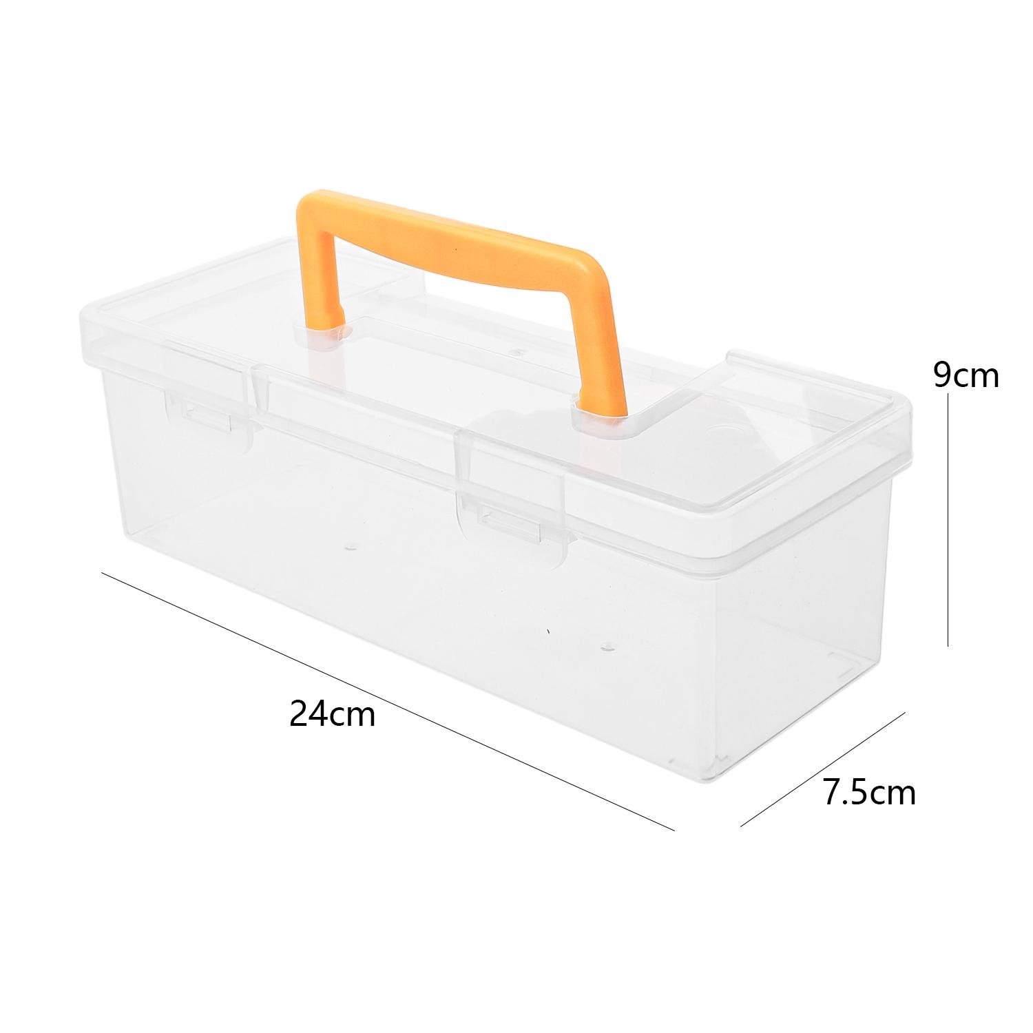 Clear Plastic Handheld Toolbox Portable Cases Multi-Function Screw Drilling Storage Container Home Hardware Tools Cases
