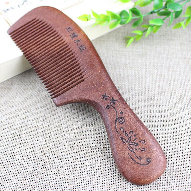 Eleganckie grzebienie z drzewa sandałowego: Czarny, Złoty, Fioletowy, Zielony - Idealne Prezenty na Dzień Matki