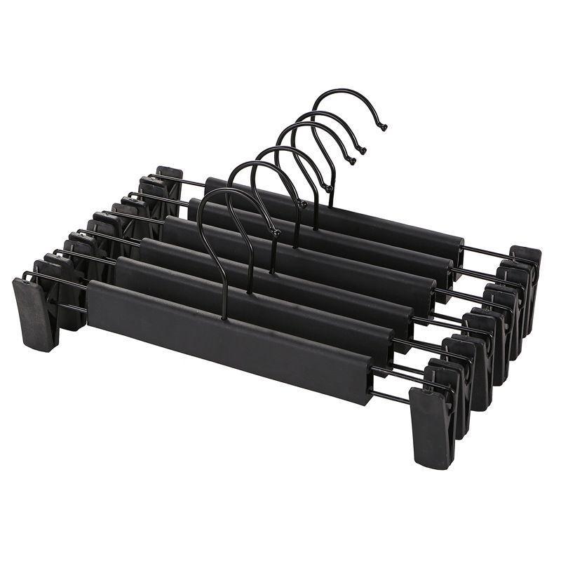 10PCS Clothes Hangers with Adjustable Clips 4 Color Options Space Saving for Travel Home Wardrobe Clothing Organizer