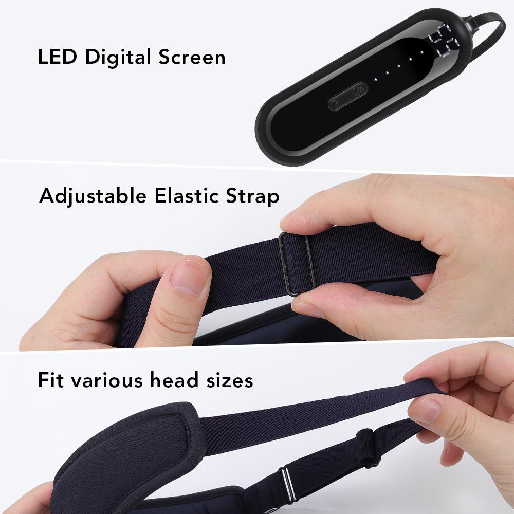 3-Level Heated Eye Mask Reusable Electric Steaming Eye Massager For Sleeping Eye Puffiness Anti Dark Circle Patch Eye Care