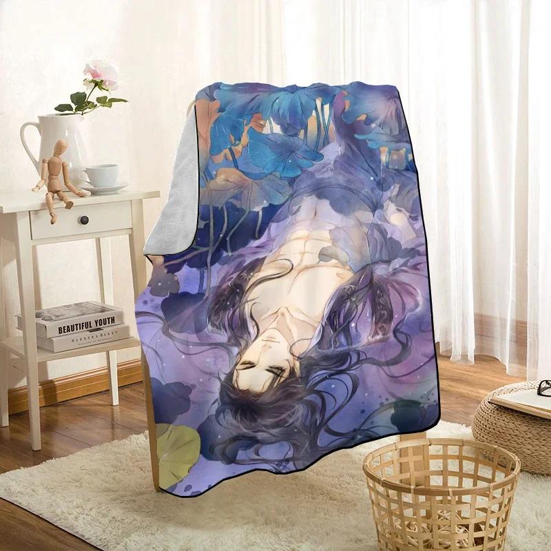 Cute Anime Mo Dao Zu Shi Throw Blanket Personalized Blankets On For The Sofa/Bed/Car Portable 3D Blanket For Kid Home Textiles
