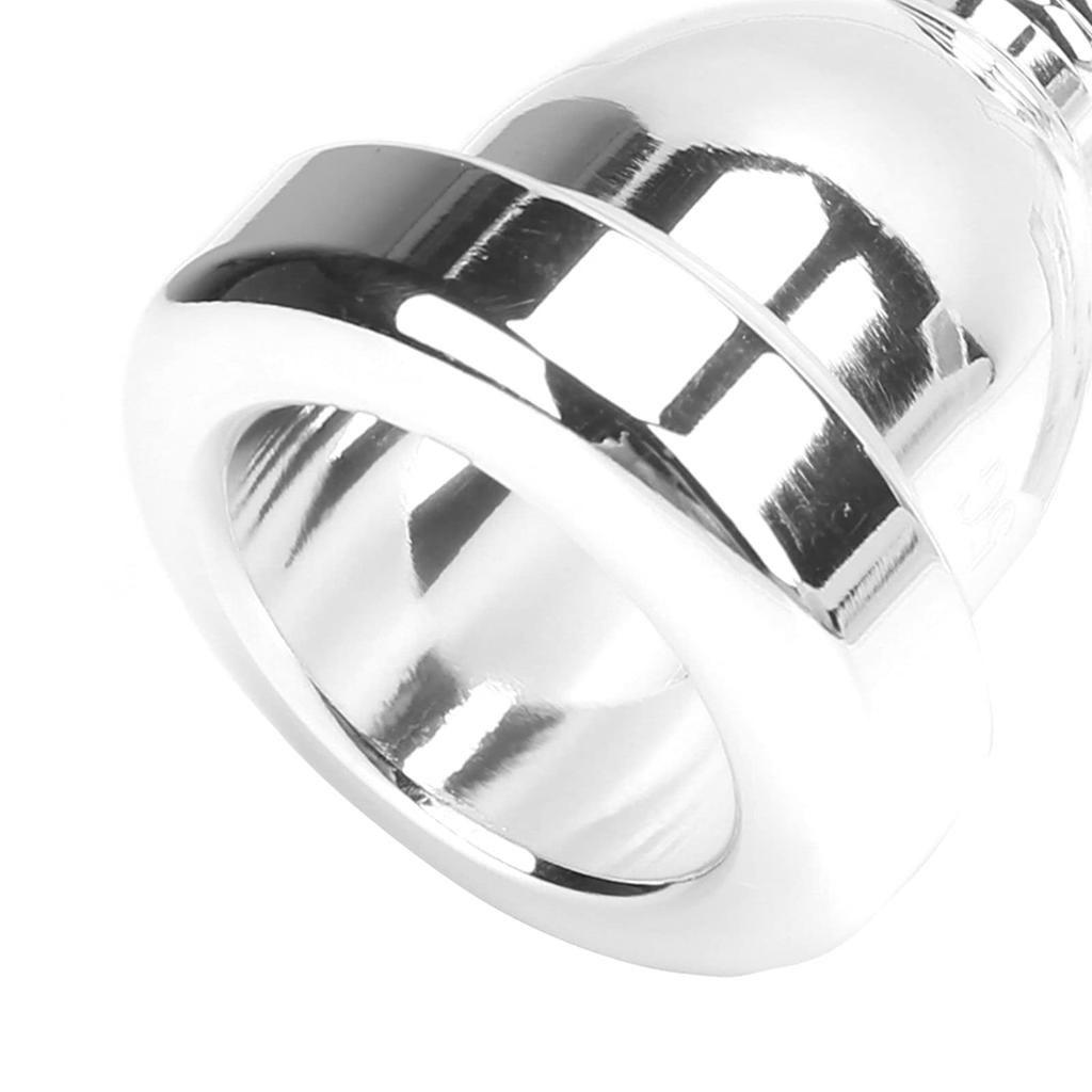 Tenor Trombone Mouthpiece, Wear-Resistant, for Practice and Performance (Silver)