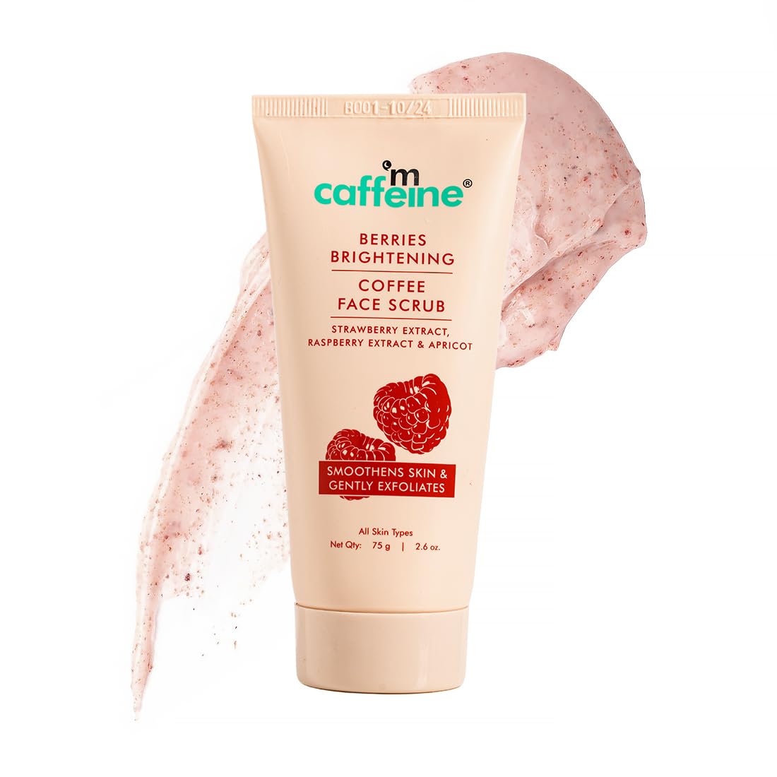

MCaffeine Berries Brightening Coffee Face Scrub Gentle Exfoliating Face Polish For Smooth Radiant Skin Non Drying Formula Unisex 75 g