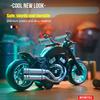 Motorcycle Toy Model Pull Back Alloy Plastic 1:12 Scale Retro Style Pull Back Motorcycle Toy for Kids Decoration Black