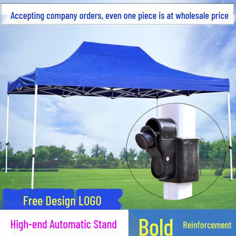 Foldable 3x3 Semi-Automatic Outdoor Tent: Sunshade, Rain Shelter, Customizable Exhibition Stall Umbrella