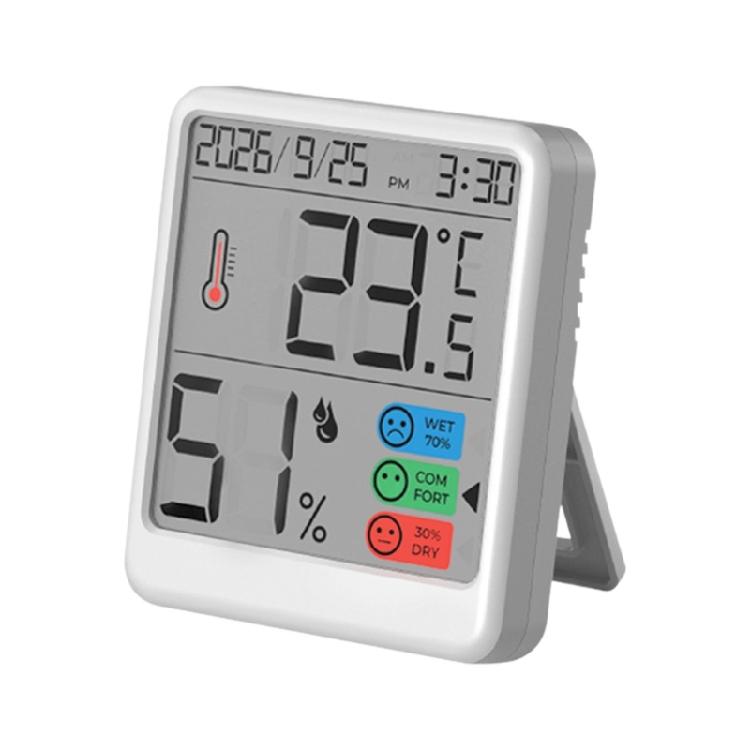 Digital Temperature Humidity Monitor Clock With Precise Measurement For Indoor Climate Control And Timing 1