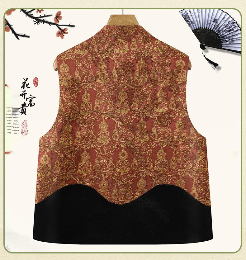 Chinese Embroidery Vest for Middle-Aged Women - Loose-Fit National Style Top