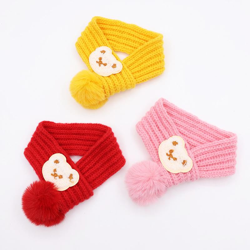 Winter Woolen Scarf for Pet Cats, Warm and Festive Scarf for The Spring Festival, Birthday Accessories for Dogs