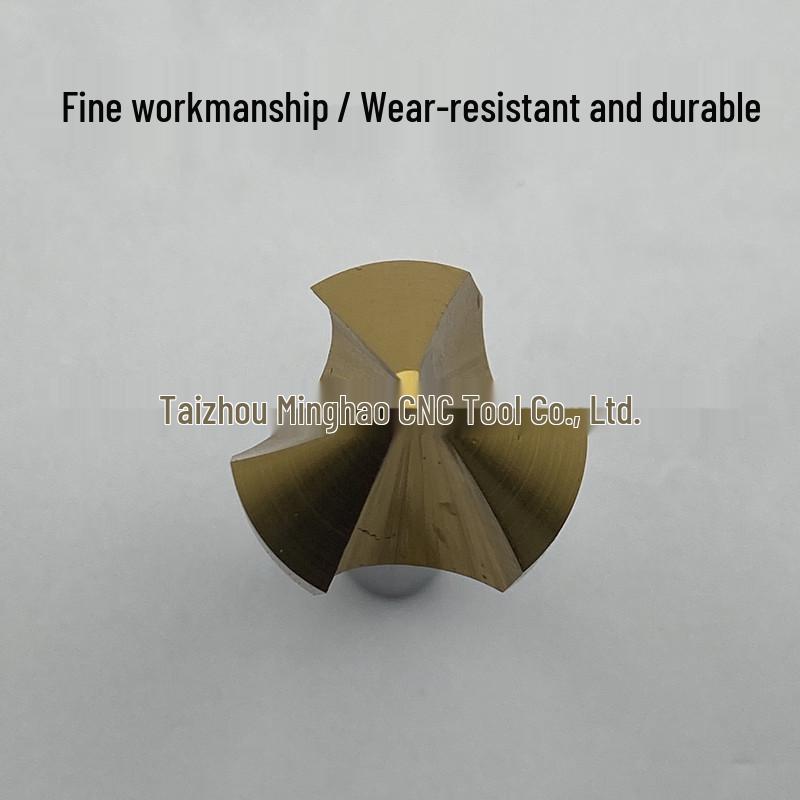 Hongfeng Titanium-Plated 90° Chamfering Cutter: Single/Three Flute, 6-50mm Countersink Drill Bit for Hole Enlargement & Spot Facing.
