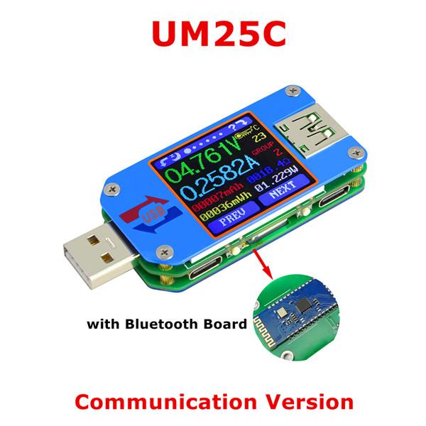 UM Series USB Color Display Tester Micro Voltage Meter Current Detector Voltmeter Battery Charge Measurement