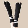 2Pairs Breathable Toe Mid Calf Socks Sweat Absorption Toe Separator Socks Two Toe Tube Socks  Women