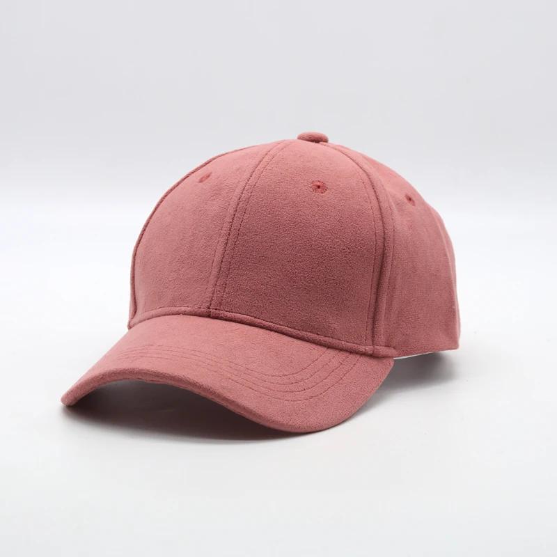 Neue Großhandel Wildleder Baseballkappe Herbst Winter für Männer Frauen Winter Einfarbig Street Hut Unisex Verstellbar Lässig Schlichte Gorra Kappen