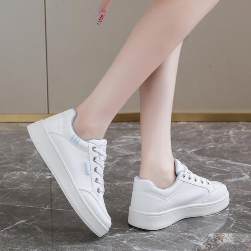 Damen Weiße Schuhe Atmungsaktiv Lässig Vielseitig Bequem Abriebfest Sneaker