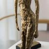 Textured Human Figure Sculpture Slender Abstract Statue Tall Decorative