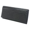 Inden Long Medium with Coin Deerskin Black with Black Ajiro Weave [Inden-ya] Wallet, Size, Pocket, Leather, Lacquer, Pattern, 2109-01-158