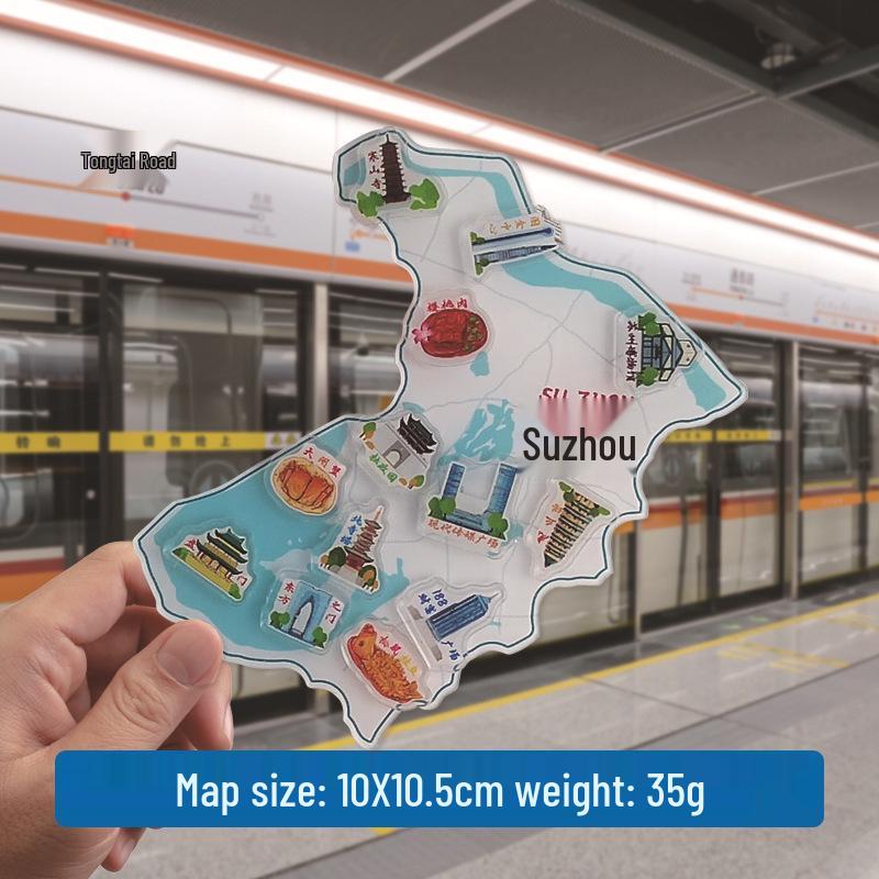 

Custom 3D Xi an City Acrylic Map Refrigerator Magnet - Cultural & Creative Souvenir