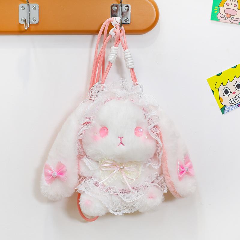 Cute and Funny Fantasy Velvet Doll Lolita Rabbit Crossbody Bag Doll Plush Doll Girl Birthday Gift