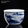 Shangqi Vintage Hand-Painted Yingqing Ceramic Tea Cup