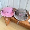 Mountaineering Sun Hat Sun Protection Bucket Hat Shade Pink Love Letter Cowgirl Face Cover Cycling Outdoor