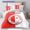 Biancheria da letto personalizzata con stemma del Slavia Praga, set copripiumino copripiumino federa regalo di compleanno per la casa (1 * copripiumino + 2 * federa, senza nucleo)