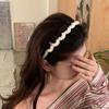 Color Wool Big Wave Headband Women'S Foreign Style Fashion Non-Slip With Teeth Pressure Hairpin Wash Face High Skull Top Headband Hair Accessories